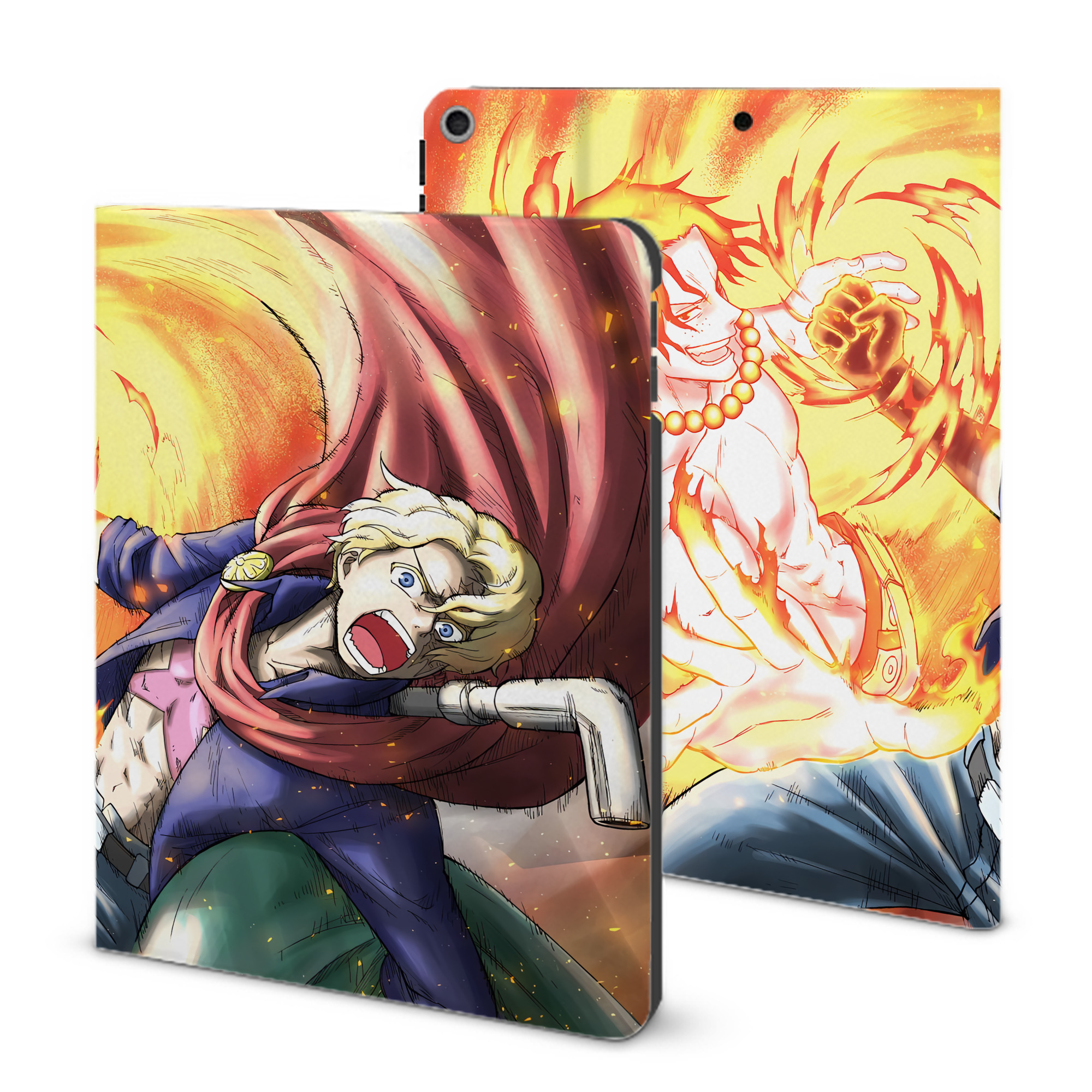 （画像用） ワンピース ONE PIECE IPad ケース ブック型 PUレザー TPU 耐衝撃 軽量 薄型 ペン収納なし 全面保護 IPad 各モデル対応